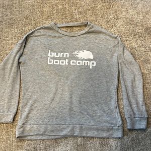 Burn Boot Camp Backless Gray Sweater size small
